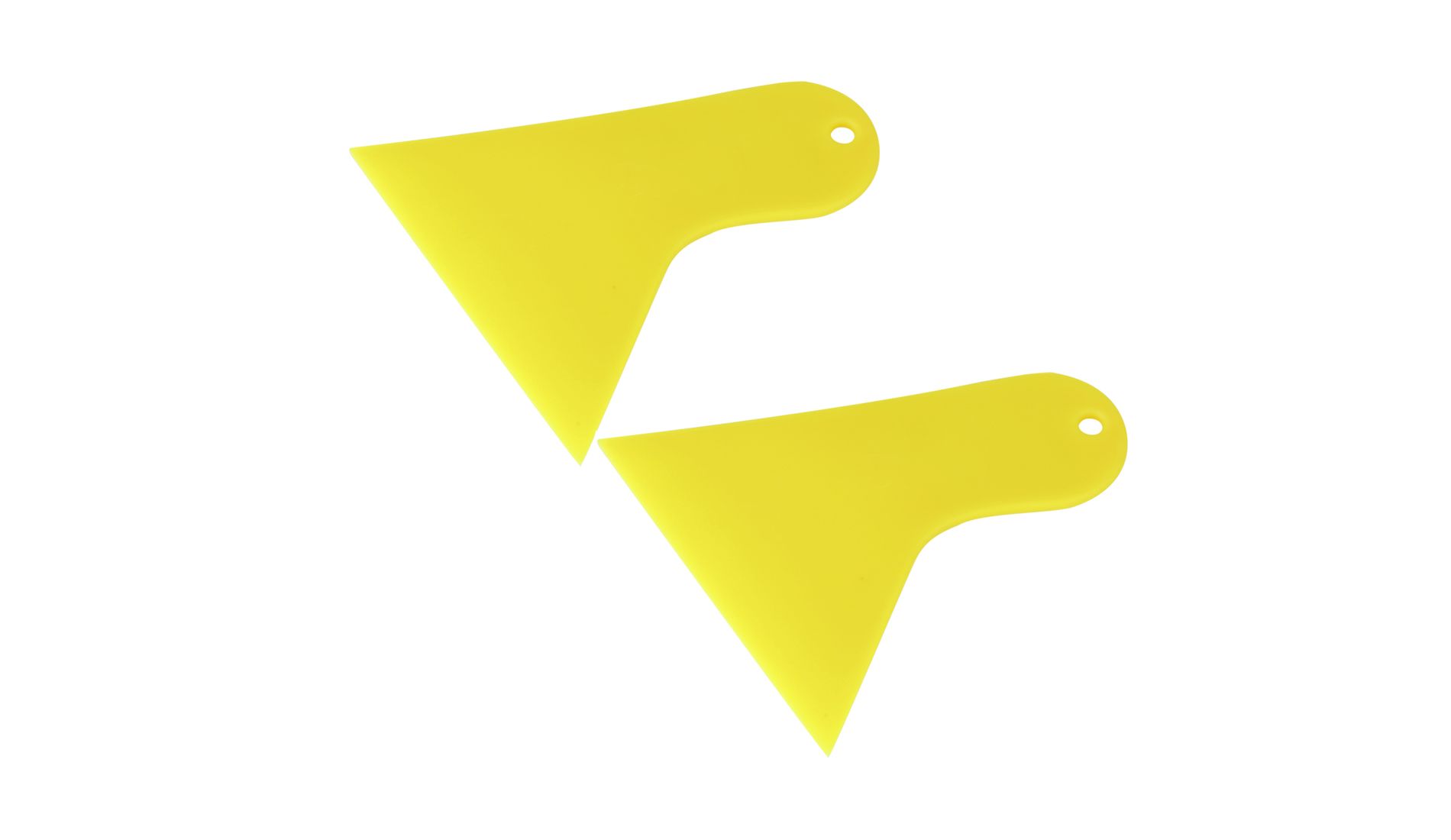 Unique Bargains Plastic Car Window Film Scrapers Yellow 2 Pcs