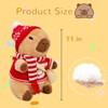 TITQWOP Christmas Capybara Plush with 9 Pcs Clothes & Accessories,Christmas Stuffed Animals,Cute Plush Toys,Birthday Gifts&Dress Up Cute Plushies - 3 of 4