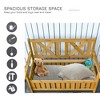 VYNXARIA Outsunny Wooden Storage Bench - 29 Gallon Outdoor Bench with Unique X-Shape Back - 4 of 4
