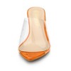 Allegra K Women's Clear Chunky Heel Slides Sandals Mules - 3 of 4