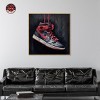 Notoriart Black and Red Hanging Sneaker Wall Art Framed - 2 of 4