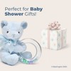 Bearington Baby Polky Blue Plush Stuffed Animal Teddy Bear Shaker Toy Ring Rattle, 5" - 4 of 4