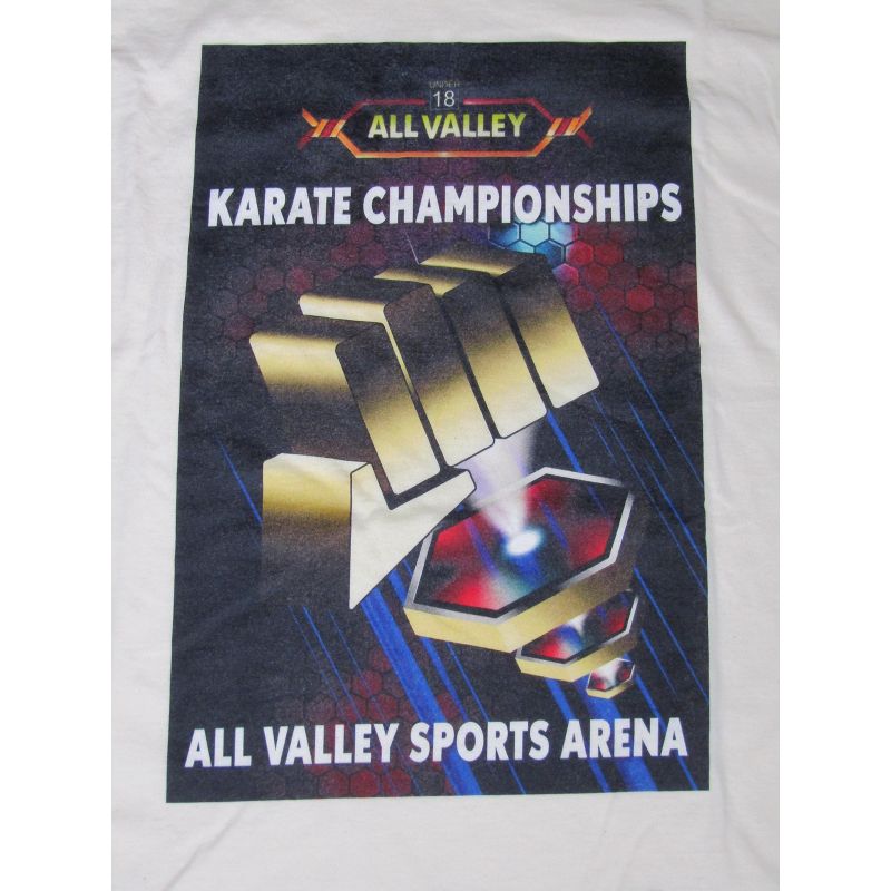 Cobra Kai Karate Champions All Valley Sports Arena Men's Natural Graphic Tee, 2 of 3