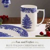 Spode Blue Italian Christmas Mug, 12oz - Elegant Holiday Drinkware with Iconic Christmas Tree Motif, Dishwasher & Microwave Safe Festive Mug - 2 of 4