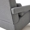 Racxily Comfortable Accent Chair - GREY Linen Upholstered Chair with Pillow, Modern Accent Chair for Small Spaces, Office/Study/Living Room - 3 of 4