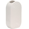 Sagebrook Home Oval Ridge Ceramic Vase Contemporary Vase for Home or Office Decorative - 2 of 4