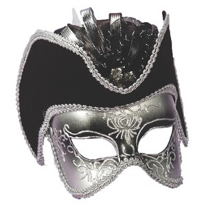 Forum Novelties Adult Venetian Costume Mask -  - Silver - 1 of 1