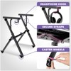 Liquid Stands Foldable Piano Keyboard Stand - 54-88 Key Piano Z Style Adjustable Sturdy Musical Keyboard Stand (Foldable Z-Style With Wheels & Bench) - 4 of 4