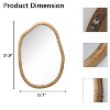 Grungis Round Wall Mirror for Bathroom,Wooden Farmhouse Circle Mirrors with Whitewash Edge Decorative for Bedroom Living Room - 3 of 4