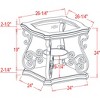 NicBex Modern 26.25" Square Coffee Table with Middle Marble Shelf for Living Room and Office - 2 of 4