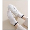 Anna-Kaci Women's 3-Pack Ribbed Ankle Socks with Contrast Color Cuffs Soft Cotton Stretch Design - 3 of 4