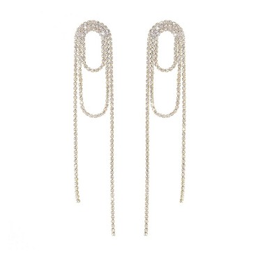Janelle Crystal Loop Earrings by Tomorrow Studio