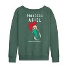 Women's - Disney Princess - Princess Ariel Lightweight French Terry Wide Neck Long Sleeve Shirt - 2 of 4