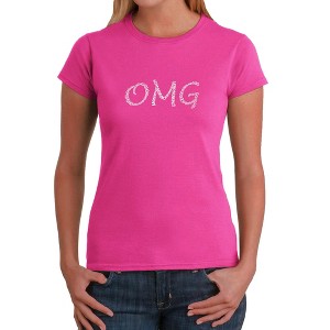 LA Pop Art Women's Word Art T-Shirt - OMG - 1 of 4