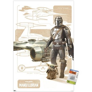 Trends International Star Wars: The Mandalorian Season 3 - N1 Starfighter Unframed Wall Poster Prints - 1 of 4