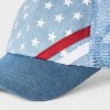 Kids' 4th of July Denim Trucker Baseball Hat - Cat & Jack™ Blue - 3 of 3