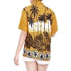 LA LEELA Button Down Shirt Casual Summer Party Blouse Shirt Floral Colourful Blouses Short Sleeve Vacation Button up Hawaiian Shirts - 3 of 4