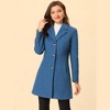 INSPIRE CHIC Women's Single Breasted Notched Lapel Long Winter Coats - 2 of 4