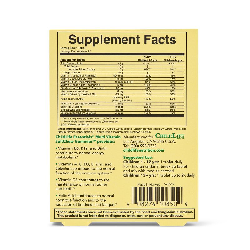 ChildLife Essentials Multivitamin Soft Chews- 27ct, 3 of 6
