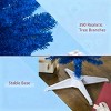 TopComfy Christmas Tree Stands Artificial Christmas Tree Festive Pencil Christmas Tree Cozy Snowy Decor for Living Room, Blue, 33.1"*6.7"*7.49" - 4 of 4