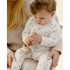 MiniMoi Baby Boys "Blue Foliage" Crossover Collar Footie - 2 of 4