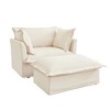 CAVINAS Couches for Living Room Deep Seat Sofa Couch Fabric Slip-covered Armchair with Cushion and Pillows - 3 of 4