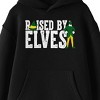 Elf Movie Character Raised By Elves Youth Black Graphic Hoodie - 2 of 3