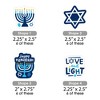 Big Dot of Happiness Hanukkah Menorah - Paper Straw Decor - Chanukah Holiday Party Striped Decorative Straws - Set of 24 - 2 of 4