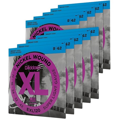 D'addario Exl120 Nickel Super Light Electric Guitar Strings 10-pack ...