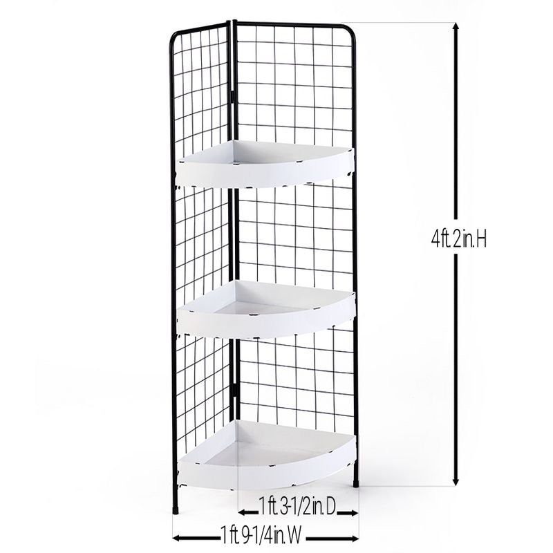 The Lakeside Collection 3-Tier Metal Corner Shelves, 3 of 4