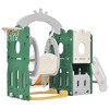Toddler Playset with Slide,Toddler Slide,Slide for Kids with Basketball Hoop,Ball,Ring Toss,Kids Slide Toddler Playground Toddler Slide - 3 of 4