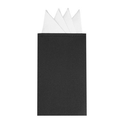 INSPIRE CHIC Men's Solid Triangles Pre-Folded Pocket Squares on Card
