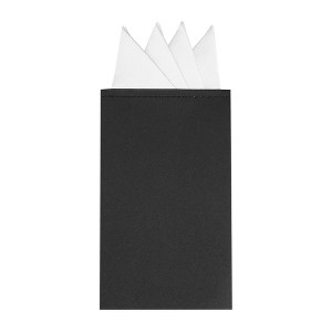 INSPIRE CHIC Men's Solid Triangles Pre-Folded Pocket Squares on Card - 1 of 3