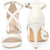 Perphy Women's Glitter CrissCross Buckle Strap Stiletto High Heels Sandals - 2 of 3