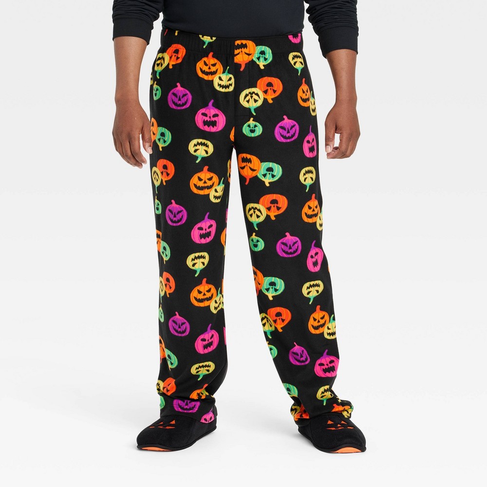 Men Pumpkin Print Halloween Matching Family Pajama Pant