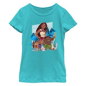 Girl's Moana 2 Crew Portrait T-Shirt - 1 of 4