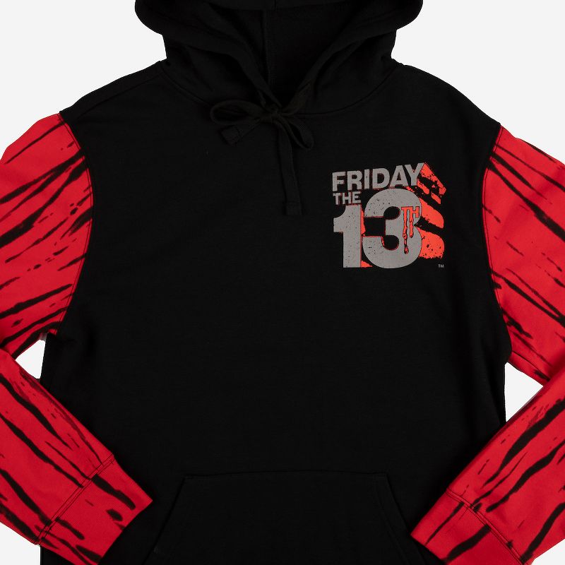 Friday the 13th Double-Sided Adult Red And Black Hoodie, 5 of 7