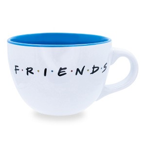 Silver Buffalo Friends Doodle Logo Ceramic Soup Mug | Holds 24 Ounces - 1 of 4