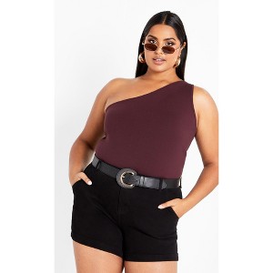 Women's Plus Size Louisa Top - fudge | CITY CHIC - 1 of 4