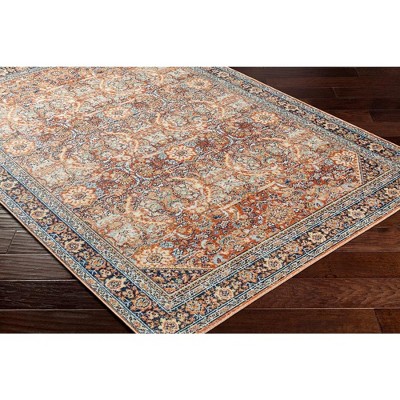 Robertson Burgundy Traditional Wool Area Rug 6'11" x 9'