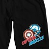 Marvel Kawaii Captain America Men's Black Sleep Pajama Shorts - 2 of 3