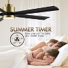 60" Gold Modern LED Ceiling Fan with Lights and Remote for Living Room and Kitchen - 4 of 4