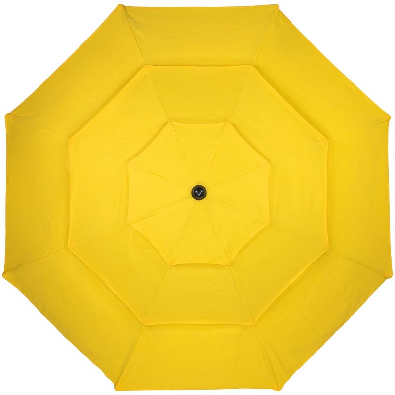 Northlight 9.75ft Outdoor Patio Market Umbrella with Hand Crank and Tilt, Yellow, 3 of 7