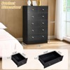 Karl Home 6-Drawer Large Dresser for Bedroom and Chest of Drawers with Sturdy Construction Wood Storage Organizer for Closet In Black - 2 of 4