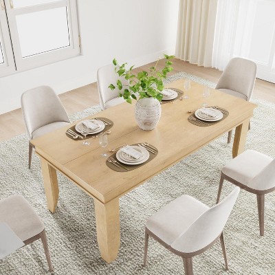GAOMON Farmhouse Dining Table for 6-8 People, 70.87" Long Wooden Kitchen Table with Sturdy Frame & Rustic Wooden Finish