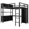 TIRAMISUBEST Metal Loft Bed with Wardrobe and L-shaped Desk, Full Size Loft Bed with Storage Cubes and Shelves, Heavy Duty Loft Bed for Kids Teens - 4 of 4