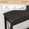 TackView Compact Entryway Table with Storage Drawers Shelf, Narrow Sofa Table with Metal Frame Wood Grain Finish for Living Room Hallway - 4 of 4