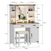 Fredees Makeup Vanity With LED Light and Jewelry Mirror Cabinet - 2 of 4