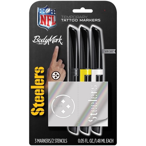 Nfl Pittsburgh Steelers Temporary Tattoo Marker - 3pk : Target