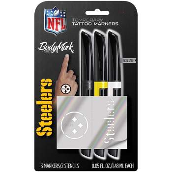 NFL Pittsburgh Steelers Temporary Tattoo Marker - 3pk